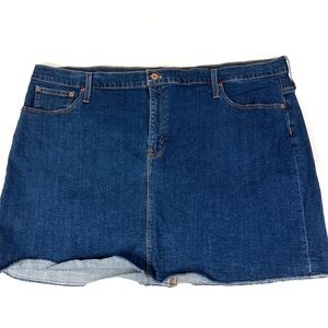 J.Crew | Mercantile Dark Wash Denim Mini Skirt Plus Size 22
